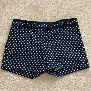 The limited navy and polka dot shorts